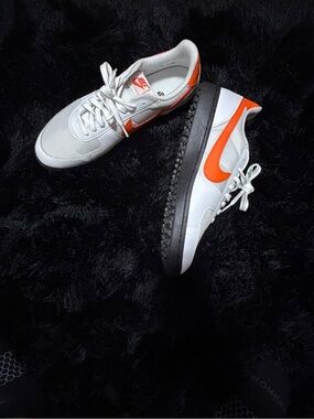 Nike Field General /Men’s White Sneakers with Orange Swoosh